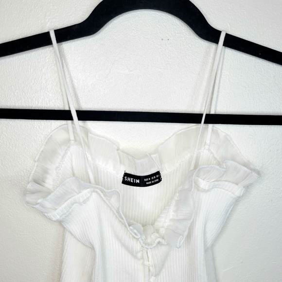 Shein, Womens's White Lace,  Sleeveless Tank Top, Size Medium - Picture 6 of 12